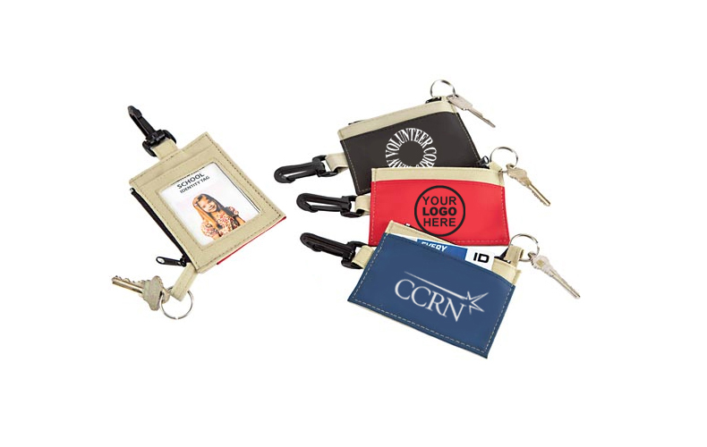 ID Clip w/ Zipper Pocket & Key Ring ID Clip w/ Zipper Pocket & Key Ring